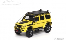 Brabus 550 Adventure Mercedes-Benz G-Class 4×4² - 2017 - Electric Beam Yellow 1/43 中文：博速550探险版 2017款 黄色 1/43 颜色：黄色车身，黑色内饰，配碳纤维装饰 比例：1/43 主要特征：博速探险版套件，行李架，越野轮胎，备胎架，仿真线缆绞盘，前轮转向